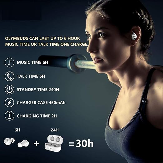 HiFuture OlymBuds Truly Wireless in Ear Earbuds with Mic (White) HiFuture OlymBuds Truly Wireless in Ear Earbuds with Mic (White)